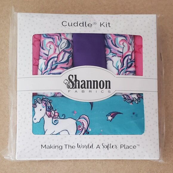 Shannon Fabrics Minky Cuddle Kit Quilt Stardust Unicorn Pattern NEW Rare - Picture 1 of 4